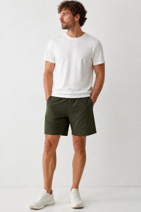 all in motion Other - All in Motion Men's Athletic Shorts Olive Green Zip Pockets Size 38